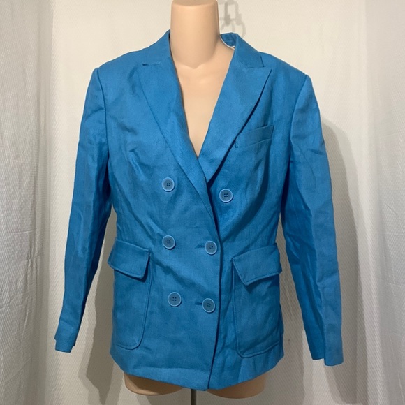 United Colors Of Benetton Jackets & Blazers - Stile Benetton Double breasted Linen jacket 12 NWT